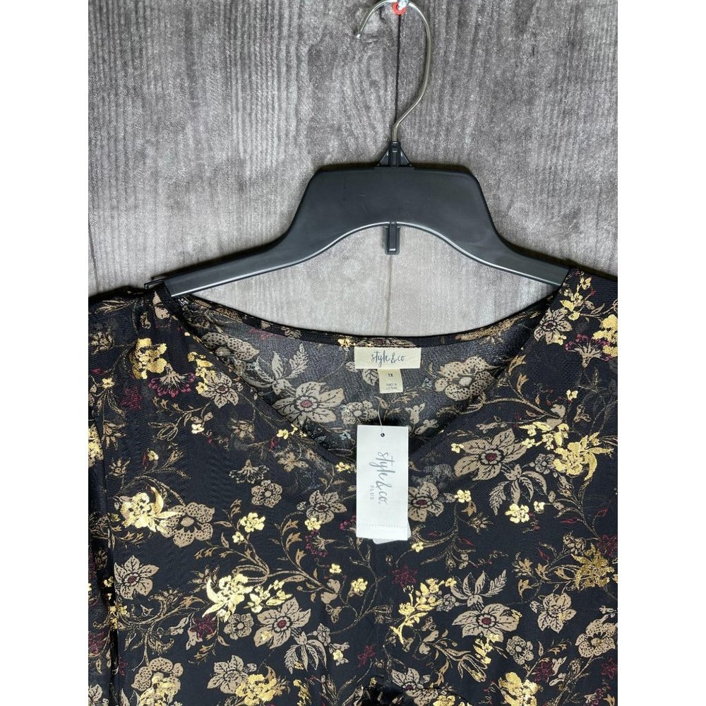 NEW Style & Co Plus Size Ruffled Top Plus Size - Picture 4 of 5